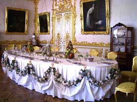 Weißes Galaspeisezimmer Weißes Galaspeisezimmer